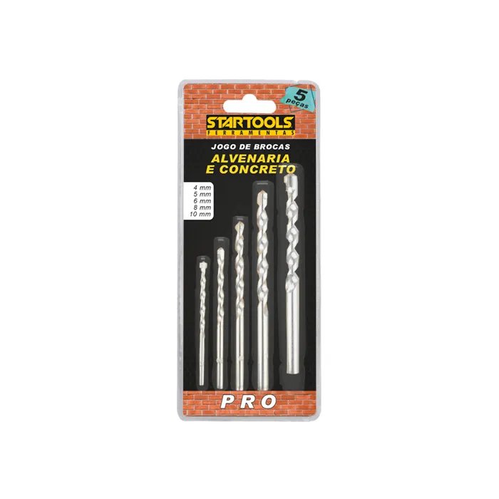 Jogo de Brocas com 5 Pçs 4, 5, 6, 8, 10mm / Tungstênio e Zinco — imagem 2
