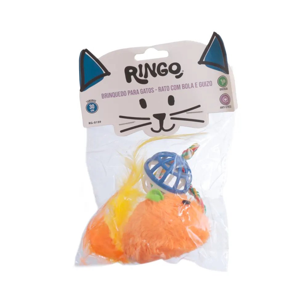 Brinquedo para Gato Rato Bola Guizo 30cm — imagem 2