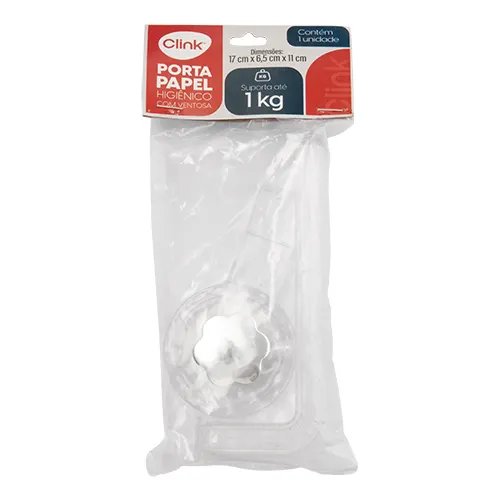 Porta Papel Higiênico Ventosa 1 Kg Plástico Pç 17 cm x 6,5 cm x 11 cm — imagem 2