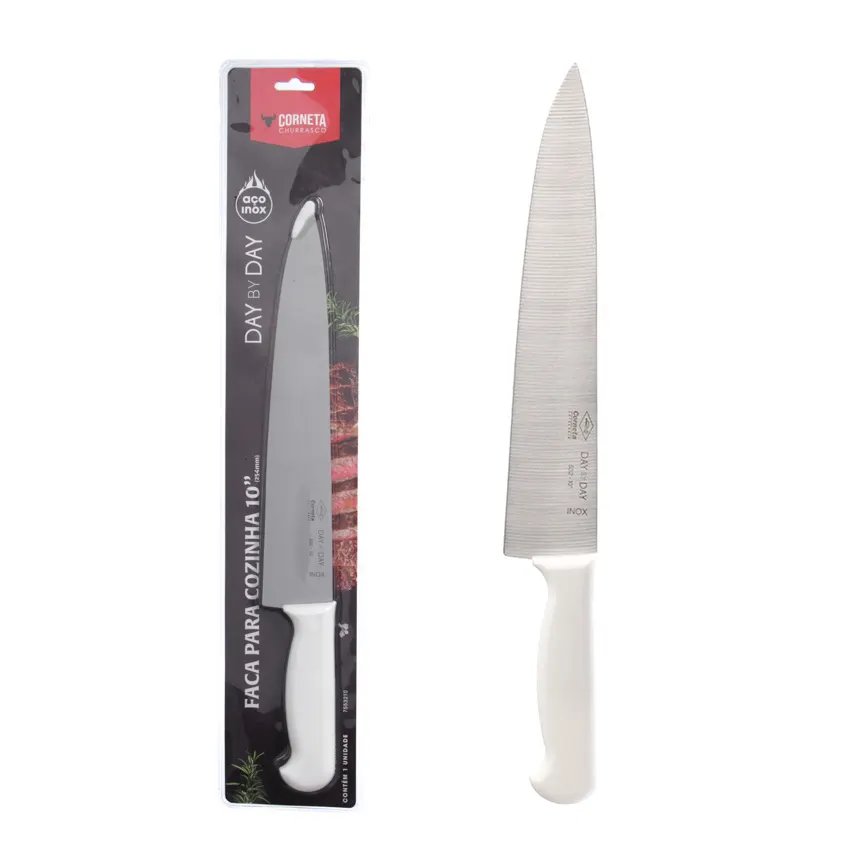 Faca de Cozinha Inox Cabo Branco DBD 10" — imagem 2