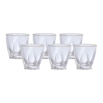 Copo Baixo Cristal Ice com Borda Dourada 300ml 6 Peças — imagem 3