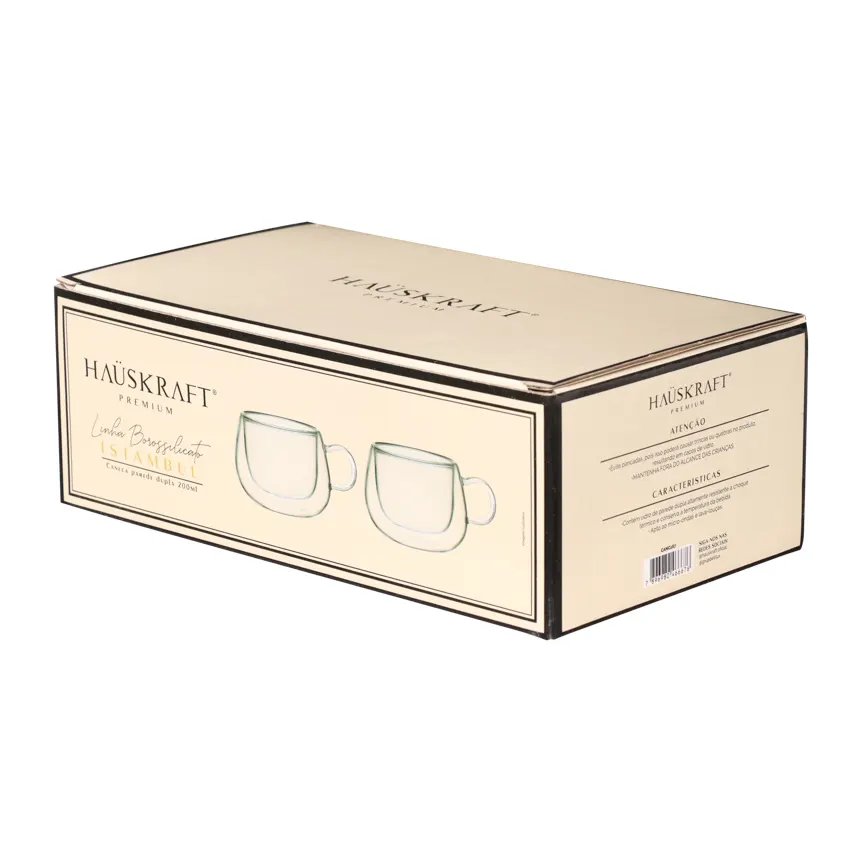 Caneca Parede Dupla Borossilicato Istam 200ml 2 Peças — imagem 2
