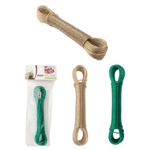 Corda Varal Plástico PVC e Fio de Aço 2000 cm x 0,25 cm x 0,25 cm — imagem 2