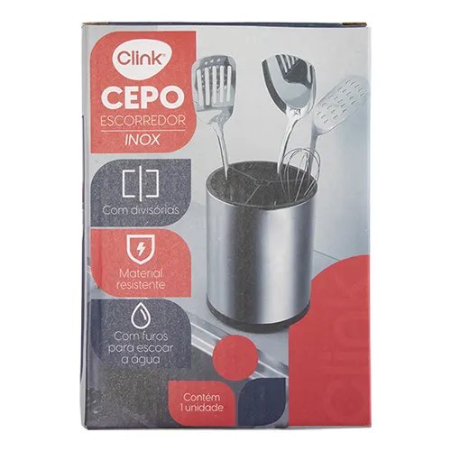 Cepo Plástico PP e Aço INOX 17 cm x 12 cm x 12 cm — imagem 2