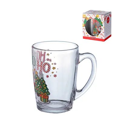 Caneca Vidro Noel Árvore 350ml — imagem 5