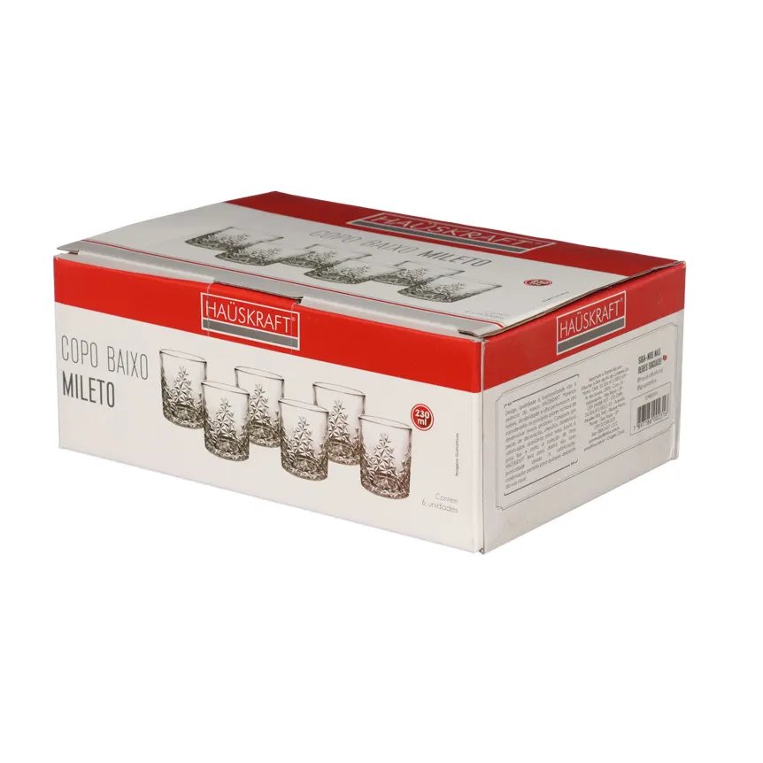 Copo Baixo Vidro Mileto 230ml 6 Peças — imagem 3