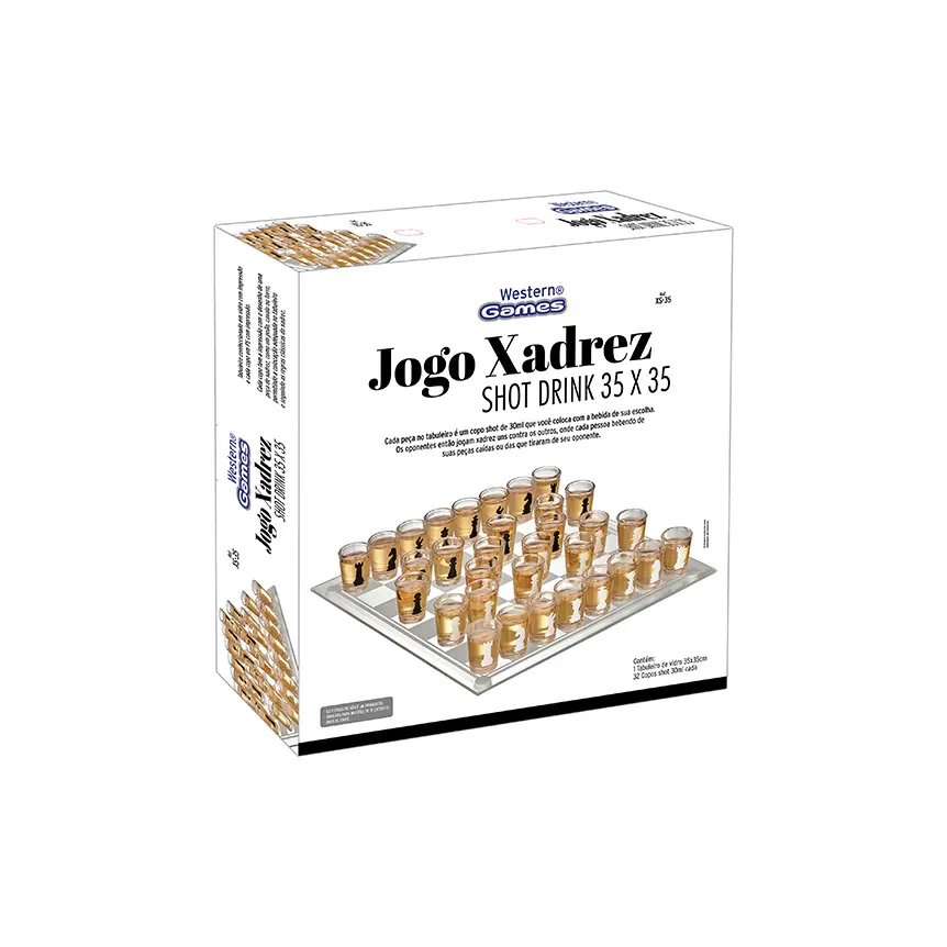 Jogo Xadrez Shot Drink 35x35cm — imagem 3