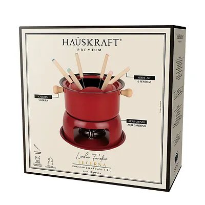 Conjunto Fondue Lucerna Vermelho 11 Peças — imagem 3