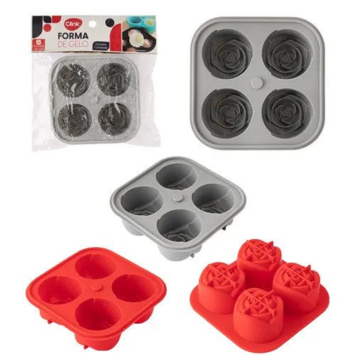 Forma Gelo Flor Silicone 11,5 cm x 11,5 cm x 3,5 cm — imagem 2