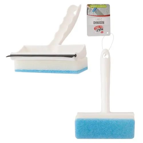 Rodinho 2 em 1 Plástico Esponja Borracha 18 cm x 11,6 cm x 3,8 cm — imagem 3