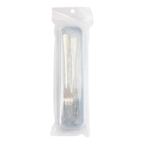 KIT Garfo e Colher Caixa Plástico PP e Aço INOX 20,5 cm x 5,5 cm x 2,5 cm — imagem 3