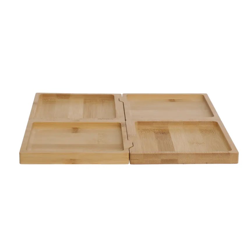 Petisqueira Quadrada Desmontável Bambu 28cm — imagem 2