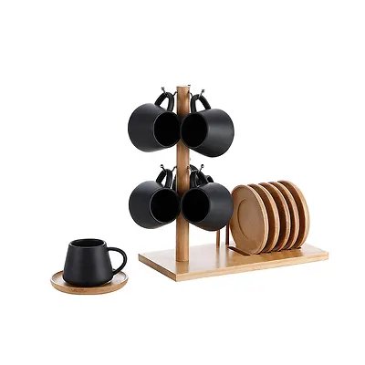 Xícara de Café sem Oásis Preta 90ml 7 Peças — imagem 2