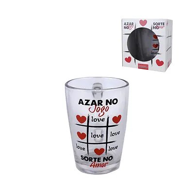 Caneca Vidro Sorte no Amor 320ml — imagem 2