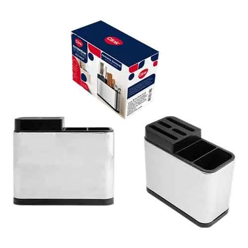 Escorredor de Talheres Aço INOX e Plástico PP 18 cm x 15 cm x 8,5 cm — imagem 2