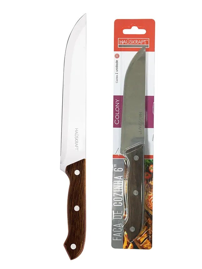 Faca de Cozinha Inox Cabo Marrom Colony 8" — imagem 3
