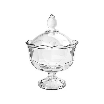 Potiche Decorativo Peac Vidro Transparente 17cm — imagem 3