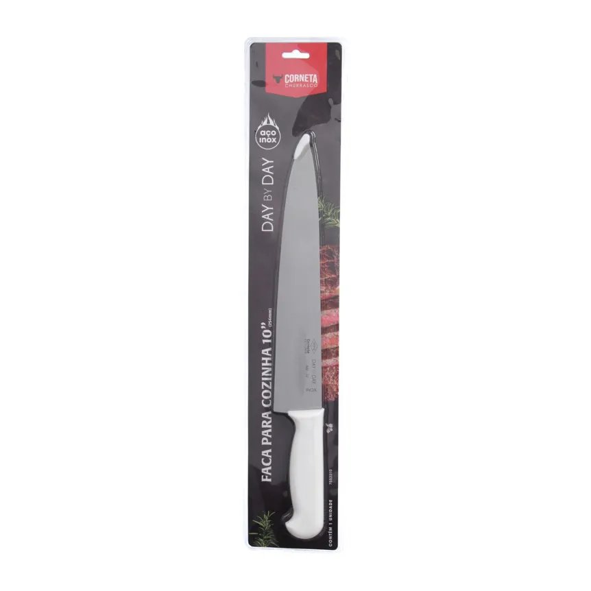 Faca de Cozinha Inox Cabo Branco DBD 10" — imagem 3