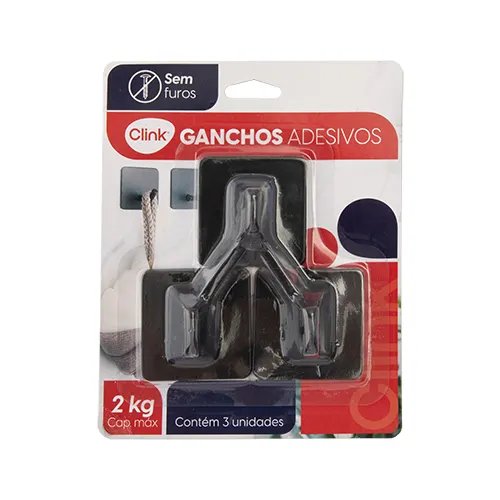 KIT 3 Pçs Gancho Ferro 4,5 cm x 4,5 cm x 2,8 cm — imagem 3