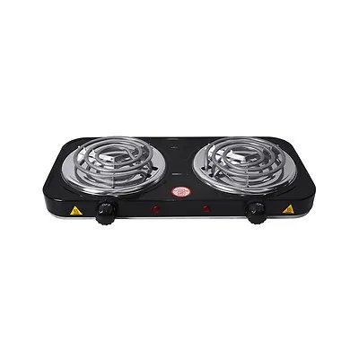 Fogão Elétrico Duplo Preto 220V — imagem 5