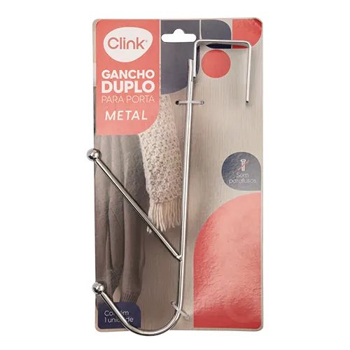 Gancho Porta Duplo Metal 3,5 cm x 10 cm x 21 cm — imagem 3