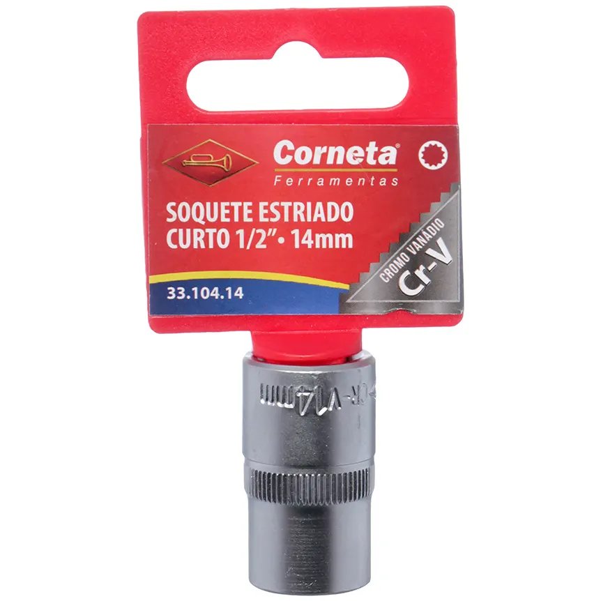 Soquete Estriado Curto 1/2 14mm — imagem 3