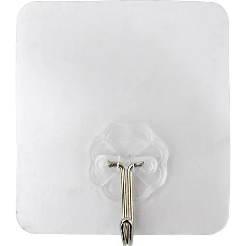 KIT 4 Ganchos Parede Adesivos Plástico Metal 7,5 cm x 8,5 cm — imagem 2