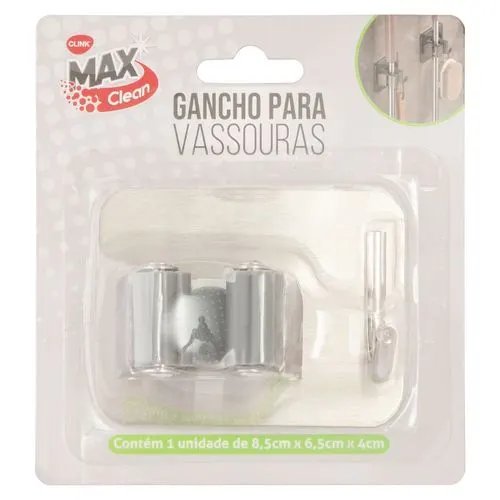 Gancho Vassoura Aço INOX 8,5 cm x 6,5 cm x 4 cm — imagem 3
