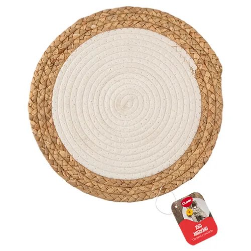 Jogo Americano Redondo Fibra Natural e Algodão 30 cm x 30 cm x 0,5 cm — imagem 2