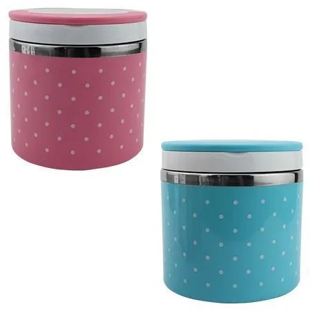 Marmita Parede Dupla Redonda Plástico INOX 11,5 cm x 11 cm — imagem 2