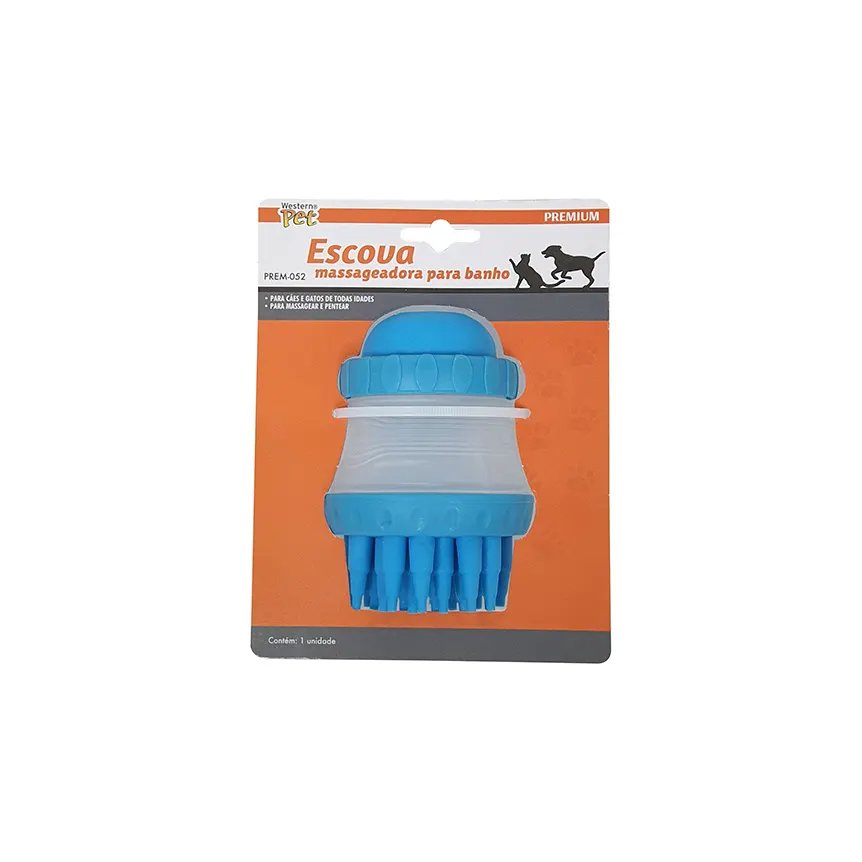 Escova Massageadora Banho Azul — imagem 3