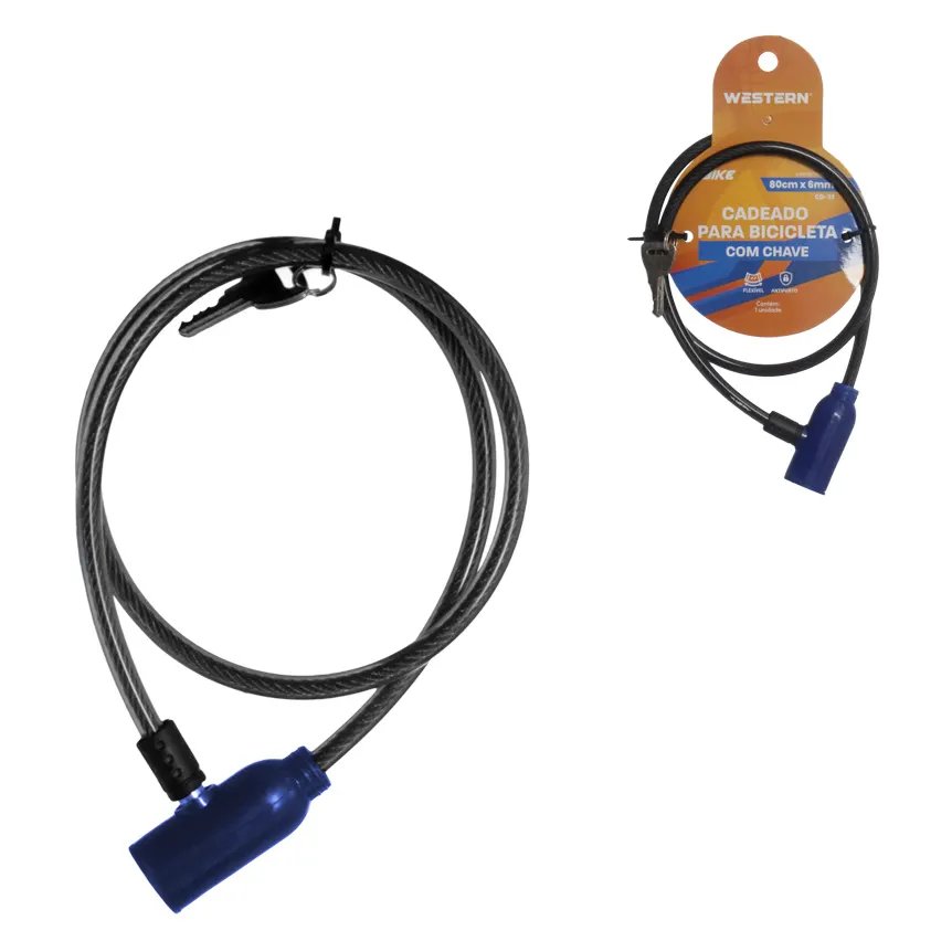 Cadeado Flexível Bike 80cm x 6mm — imagem 4