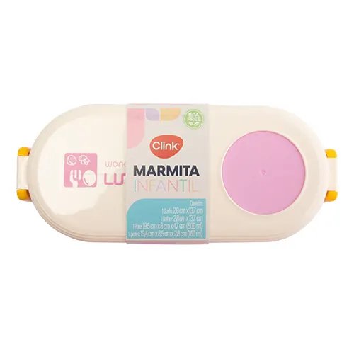 Marmita com Divisória Infantil Plástico PP 20,5 cm x 8,5 cm x 12 cm — imagem 2