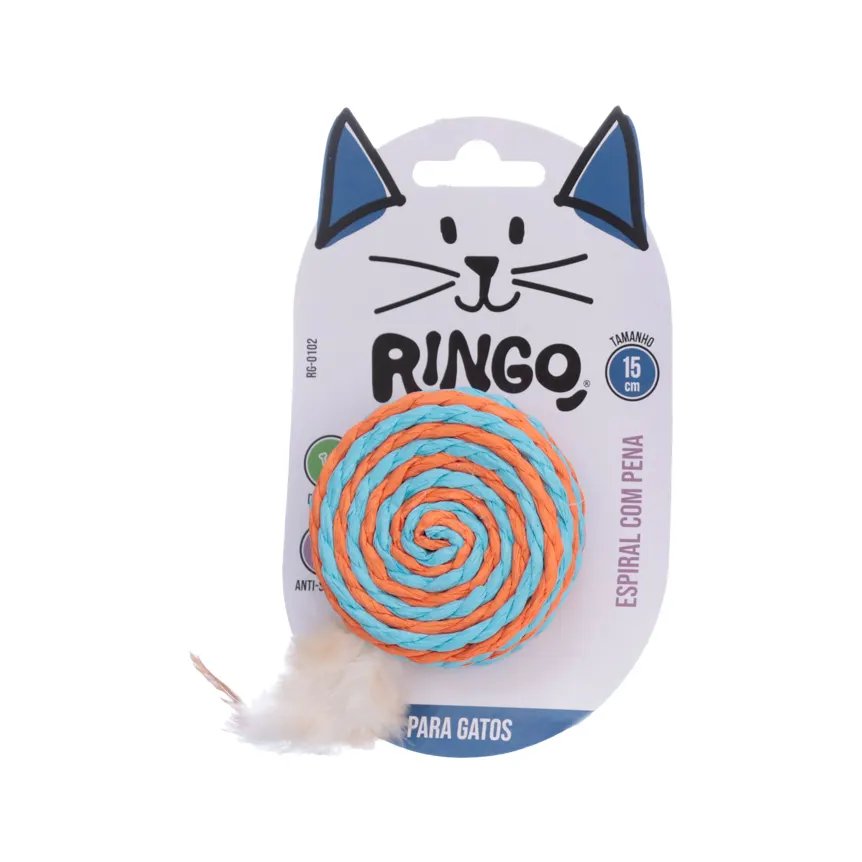 Brinquedo para Gato Espiral Pena 15cm — imagem 3