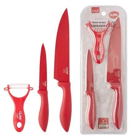 KIT Cozinha 3 Pçs Aço INOX e Plástico PP 13,5 cm x 3 cm x 37,5 cm — imagem 2