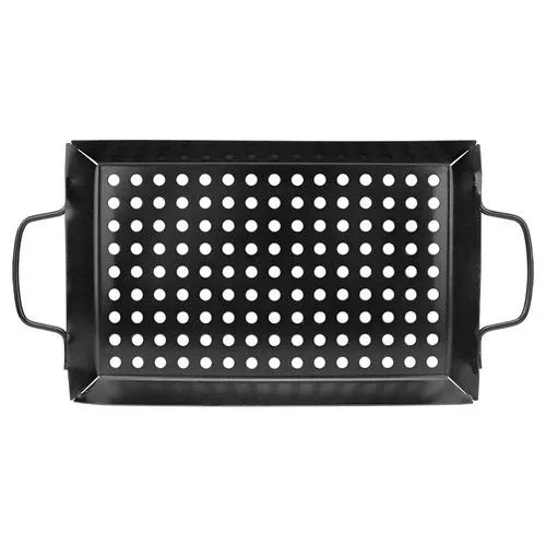 Assadeira Churrasqueira Grill Retangular Metal 39,5 cm x 20 cm x 2,5 cm — imagem 3