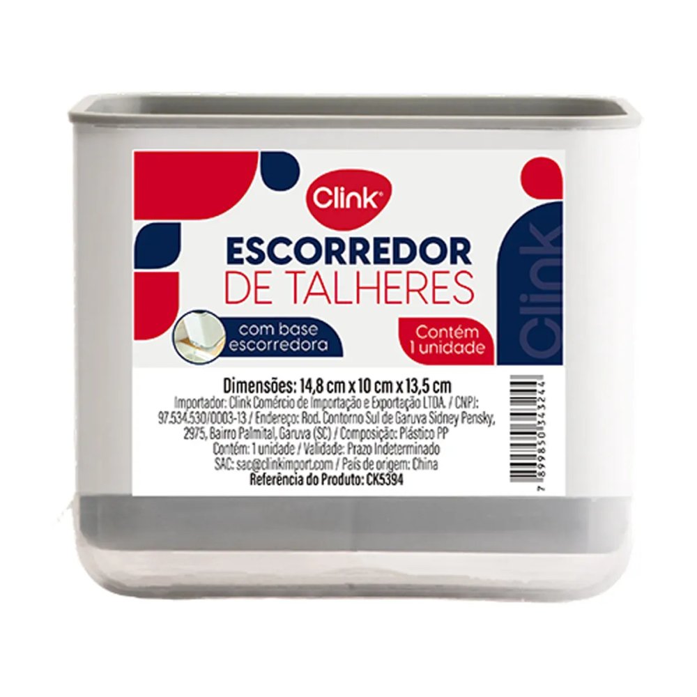 Escorredor Talheres Plástico 14,8 cm x 10 cm x 13,5 cm — imagem 4