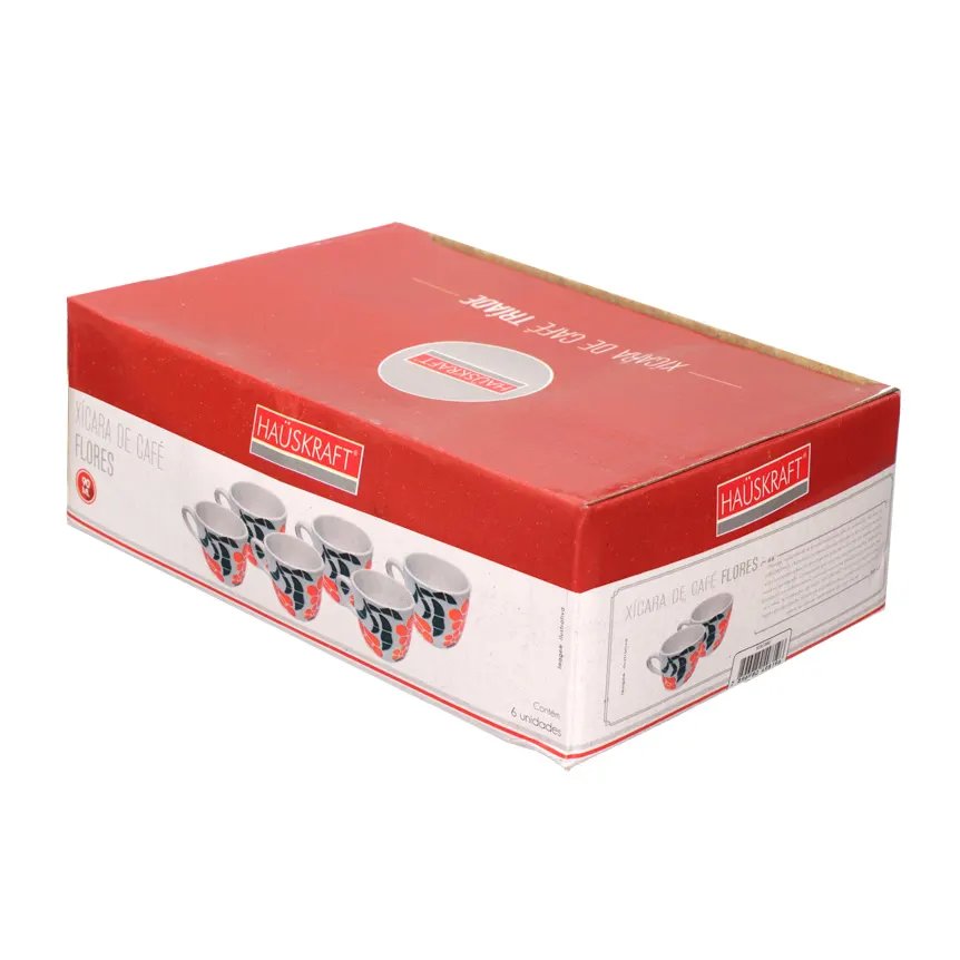 Xícara de Café Flores 90ml 6 Peças — imagem 2