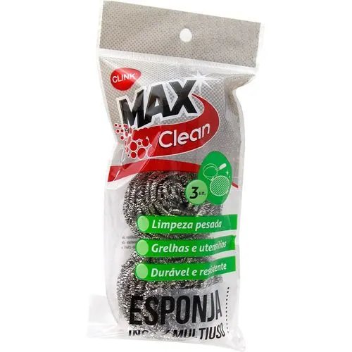 KIT 3 Esponjas INOX 6,5 cm x 4,5 cm — imagem 2