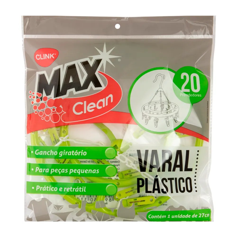 Varal Plástico A7 20 Prendedores 28 cm x 28 cm x 5 cm — imagem 2