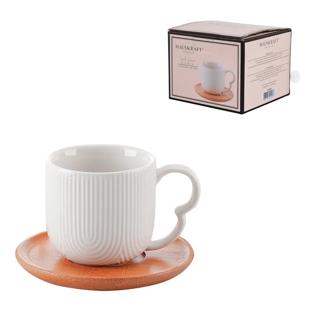 Xícara de Café com Pires Oásis 90ml 4 Peças — imagem 3