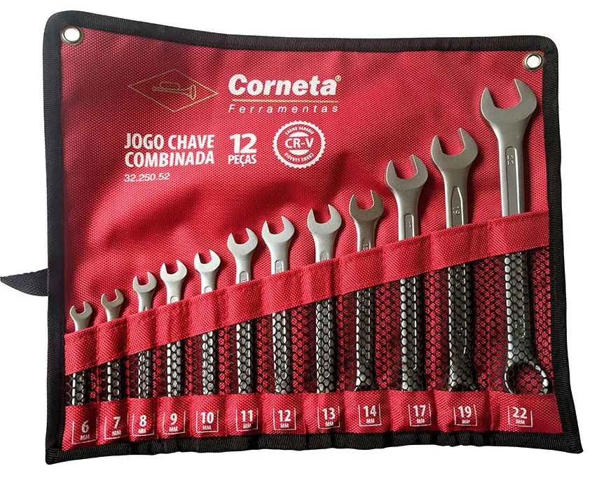 Chave Combinada Plana JG12 Peças — imagem 2