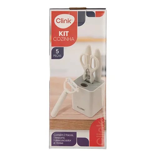 KIT Cozinha 5 Pçs Plástico Pp, Aço INOX e Cerâmica 13 cm x 8 cm x 1,5 cm — imagem 3