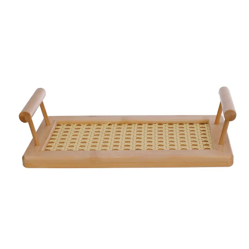 Bandeja Retangular Bambu Alça 25cm — imagem 2