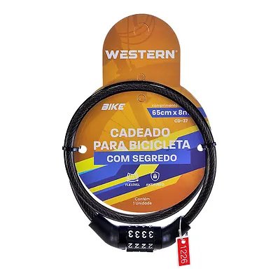 Cadeado Flexível Bike Segurança 65cm x 8mm — imagem 3