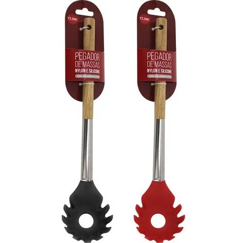 Pegador Massa Nylon Silicone Madeira INOX 36 cm x 6 cm — imagem 2