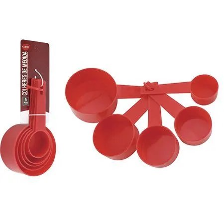 KIT 5 Colheres Medida Plástico 16 cm x 8,5 cm x 5,5 cm (1 un)