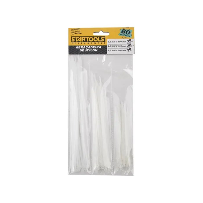 Abraçadeira Nylon 2,5Mm X 100/150/200Mm - 80 Pçs — imagem 2