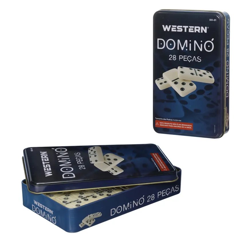 Jogo Domino 9mm Estojo Lata 28 Peças — imagem 2