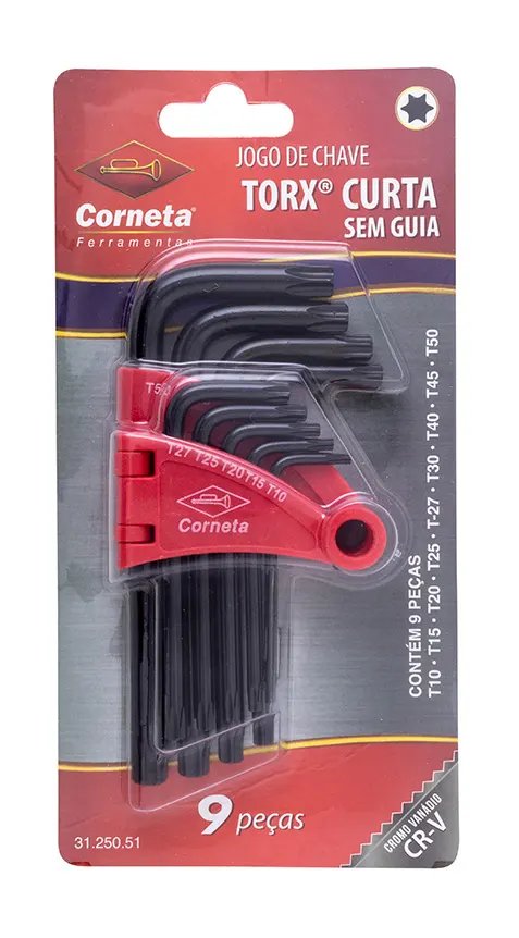 Chave Torx Curta sem Furo 9 Peças — imagem 3